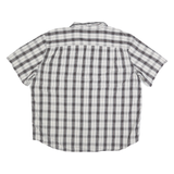 CARHARTT Mens White & Black Plaid Shirt 3XL Cotton Short Sleeve Button Up Casual