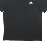 ADIDAS Mens Black Classic T-Shirt M Short Sleeve Crew Neck Cotton Casual