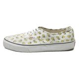 VANS Authentic Womens Lace-Up Trainers White Yellow Cotton Blend UK 6.5 Canvas