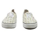 VANS Authentic Womens Lace-Up Trainers White Yellow Cotton Blend UK 6.5 Canvas