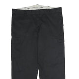 DICKIES Mens Black Cotton Relaxed Straight Trousers W44 L35 Cargo Workwear