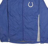NFL Mens Blue White Cotton Zip Jacket L Track Sportswear Casual Lightweight