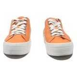 CALVIN KLEIN JEANS Womens Platform Trainers Orange Cotton Blend UK 7 Casual