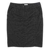 MAX & CO Womens Black Cotton Blend Straight Knee Length Woven Skirt M Classic