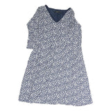 WEEKEND MAX MARA Womens Blue & White Floral Cotton Blend Day Dress Short L