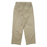 DOCKERS Mens Cotton Blend Beige Relaxed Straight Trousers W32 L29 Casual Smart