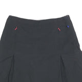 NIKE Womens Black Mini Polyester Blend Skort Athletic Casual M Zip Pockets