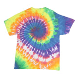 PORT & COMPANY Mens Multicolour Tie Dye L Short Sleeve Crew Neck Purdue Graphic