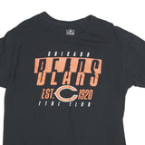 NFL Mens Black Chicago Bears Graphic T-Shirt L Short Sleeve Crew Neck Cotton