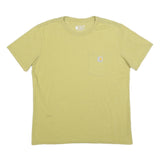 CARHARTT Womens Yellow Pocket T-Shirt L Short Sleeve Crew Neck Cotton Blend