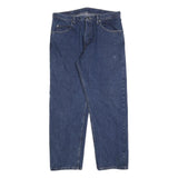 WRANGLER Mens Relaxed Blue Denim Medium Jeans W36 L30 Casual Comfortable Zip