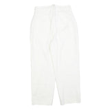 DE LUMINE Womens White Regular Fit Straight Cotton Blend Jeans W26 L26 Zip