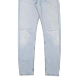 LEVI'S 501 Womens Jeans Blue Regular Straight Denim Light W29 L30 Distressed