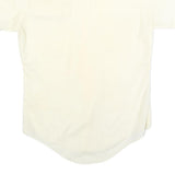 SEARS Mens Cream Short Sleeve Shirt Polyester Blend M Casual Utility Button Down