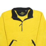 OUTERSPORT Mens Yellow & Black Sportswear Plain Jumper Crew Neck Knit M Zippered