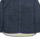 FREEDOM FOUNDRY Mens Blue Shirt L Cotton Blend Button Front Casual Long Sleeve