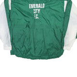 PUMA Mens Green & White Team Logo Track Jacket XL Nylon Sportswear Zip