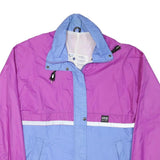 AQUA GUARD Mens Purple & Blue Zip Jacket M Polyester Blend Colourblock