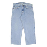 WRANGLER Mens Regular Fit Straight Leg Denim Light Blue W34 L26 Cotton Blend