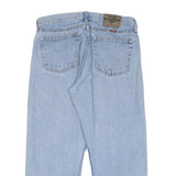 WRANGLER Mens Regular Fit Straight Leg Denim Light Blue W34 L26 Cotton Blend