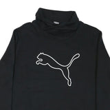 PUMA Womens Black Cotton Blend Pullover Sweatshirt 2XL High Neck Logo