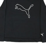 PUMA Womens Black Cotton Blend Pullover Sweatshirt 2XL High Neck Logo