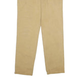 CARHARTT Mens Cotton Blend Beige Relaxed Straight Trousers W36 L34 Workwear Zip