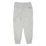 ZARA Mens Polyester Blend Light Grey Relaxed Cargo Jogger Trousers W30 L27