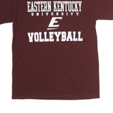 CHAMPION Mens Maroon Eastern Kentucky University Volleyball T-Shirt M Short