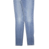 LEVI'S 721 Womens Jeans Blue Slim Skinny Denim Light W25 L29 Stretch Zip