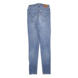 LEVI'S 721 Womens Jeans Blue Slim Skinny Denim Light W25 L29 Stretch Zip