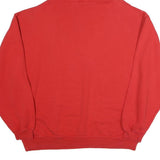 FILA Mens Red Cotton Hoodie L Pullover Logo Sweatshirt Casual