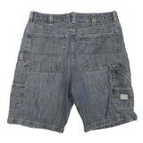 WRANGLER Mens Denim Blue Cargo Shorts L W36 Workwear Cotton Blend