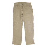 CARHARTT Mens Cotton Blend Beige Regular Fit Straight Leg Trousers W34 L29