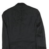 Mens Black Classic Cotton Blazer Jacket M Button Closure Plain Formal