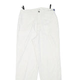 LA STRADA Womens White Regular Fit Straight Trousers W28 L29 Polyester Blend Zip