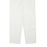 LA STRADA Womens White Regular Fit Straight Trousers W28 L29 Polyester Blend Zip