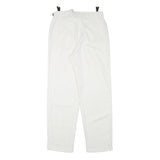 LA STRADA Womens White Regular Fit Straight Trousers W28 L29 Polyester Blend Zip