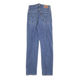 LEVI'S Womens Regular Blue Denim Stone Wash Zip Jeans W27 L30 Classic Fit Casual