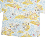 THE TERRITORY AHEAD Mens Blue & Yellow Hawaiian Shirt XL Cotton Beach Style