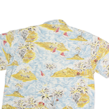 THE TERRITORY AHEAD Mens Blue & Yellow Hawaiian Shirt XL Cotton Beach Style