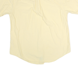 NAUTICA Mens Yellow & Cream Cotton Short Sleeve Shirt M Casual Summer Style