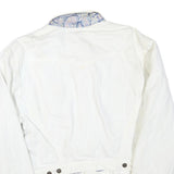LIBERTY X LEVI'S Womens White Denim Jacket XL Cotton Blend Button Closure Plain