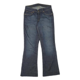 LEVI'S Womens Blue Regular Flared Denim Medium W28 L27 Jeans Cotton Blend Zip