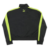 PUMA Womens Black & Green Sweatshirt Pullover L Half Zip Sports Activewear