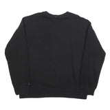 DKNY Womens Black Cotton Blend Crew Neck L Sweatshirt DKNY SPORT Logo