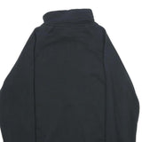 NIKE Mens Black Half Zip Sweatshirt S Cotton Blend Sportswear Casual