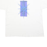 JOSTENS Mens White XL Graphic T-Shirt Short Sleeve Crew Neck Cotton Blend