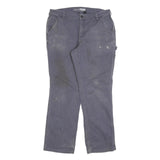 CARHARTT Womens Loose Fit Blue Workwear Trousers W34 L30 Cotton Blend Zip