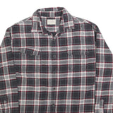 JACHS Mens Black & Grey Check Shirt L Cotton Blend Long Sleeve Casual